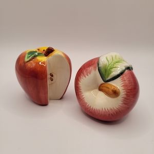 Ceramic Apple Salt and Pepper Shakers